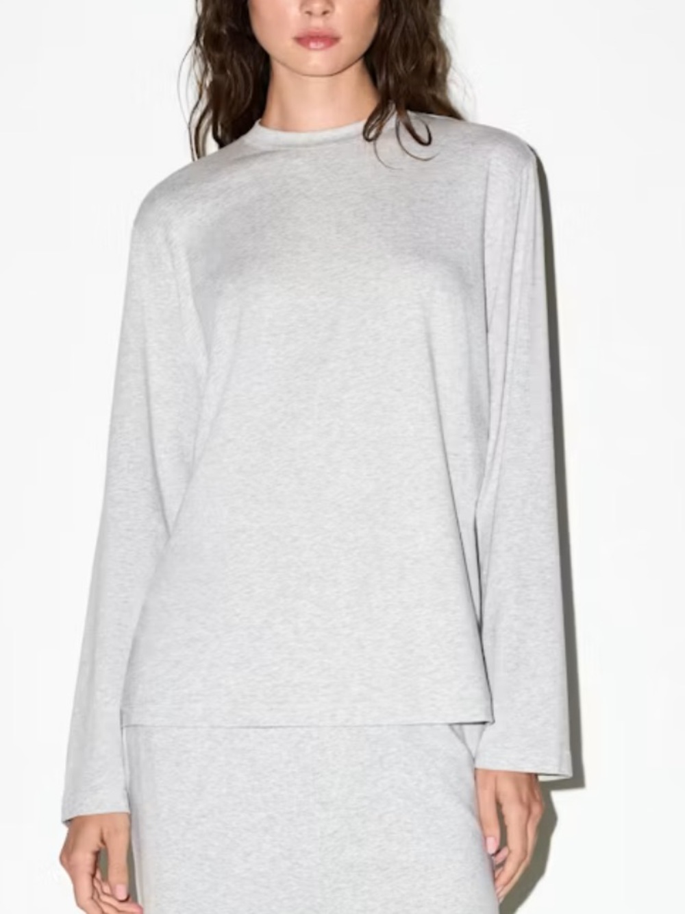 SKIMS BOYFRIEND Long Sleeve T-Shirt Size Medium